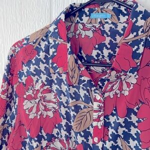 J. McLaughlin button down floral XL